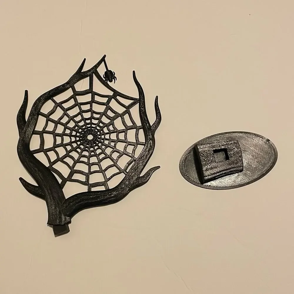 3D Printed Gothic Spider Web Tree-shaped Jewelry Rack Accessory Display